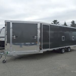 2024 Mission Trailers 101×24 Aluminum 4/5-Place Drive In/Out Deckover w/Galvanized Pkg, Canopy
