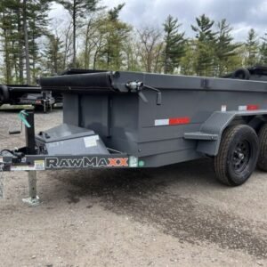 2024 RawMaxx 5X10 7K Powder Coated Dump Trailer w/Tarp Kit