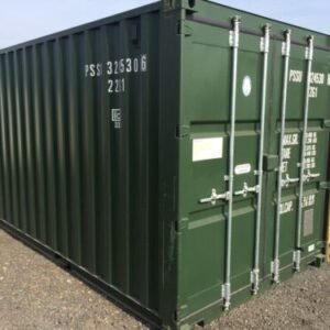 New 20Ft Shipping Container One Trip Green Easy Opening Door